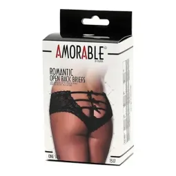 AMORABLE korsetistiilis pitsaluspüksid, must
