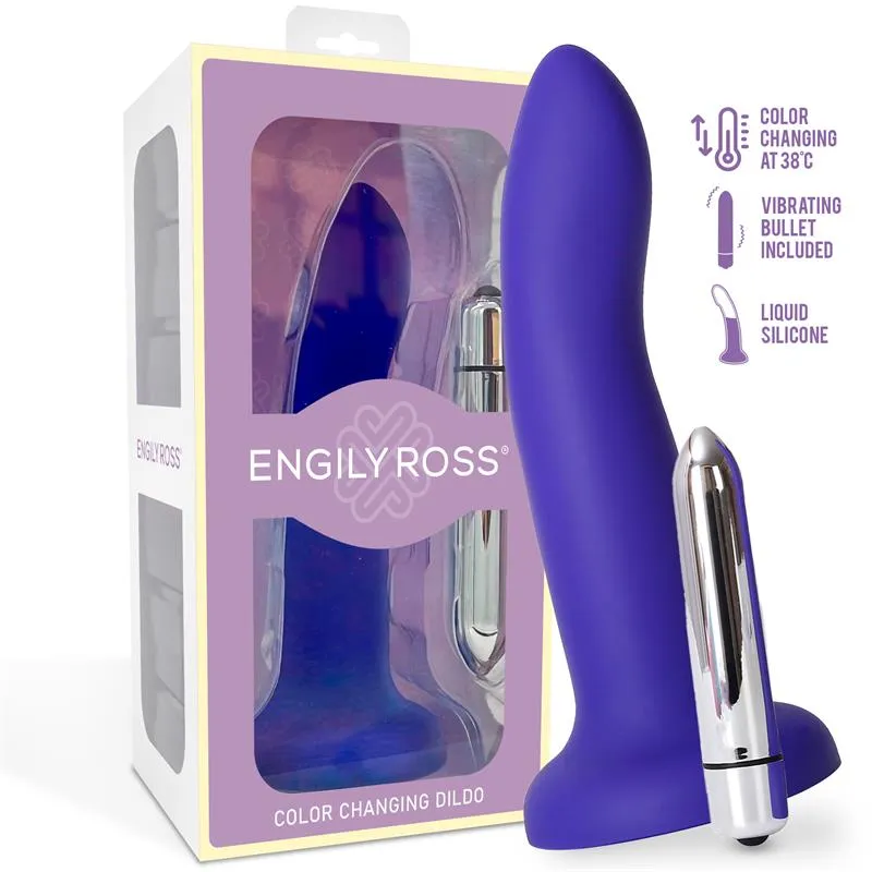 Värvi muutev dildo, lillast roosaks, 14 cm | Noks.ee