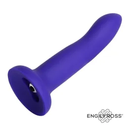 Vibrating Color-Changing Dildo Blue to Purple Size M 17 cm