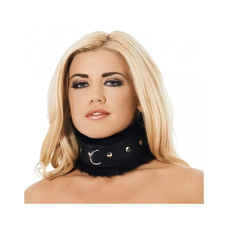 BONDAGE PLAY Collar LUX Faux Fur kaelarihm