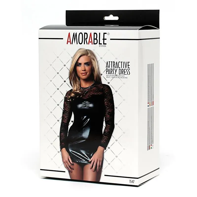 AMORABLE wetlook-minikleit pitsiga