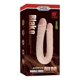 SHEQU Blake U-kujuline topeltdildo 46 cm
