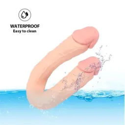 SHEQU Blake U-kujuline topeltdildo 46 cm