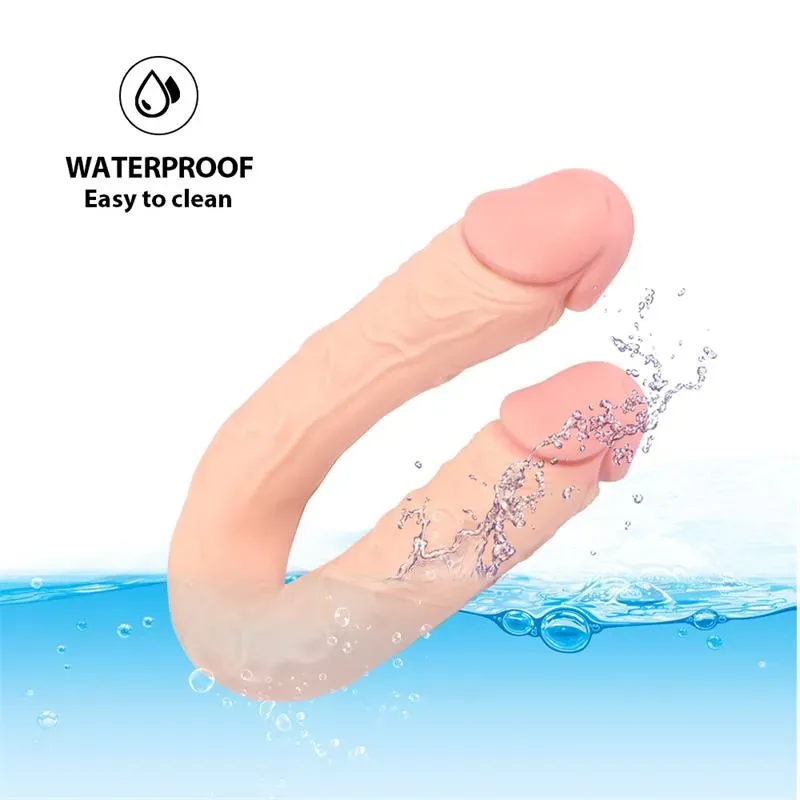 SHEQU Blake U-kujuline topeltdildo 46 cm