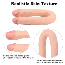 SHEQU Blake U-kujuline topeltdildo 46 cm