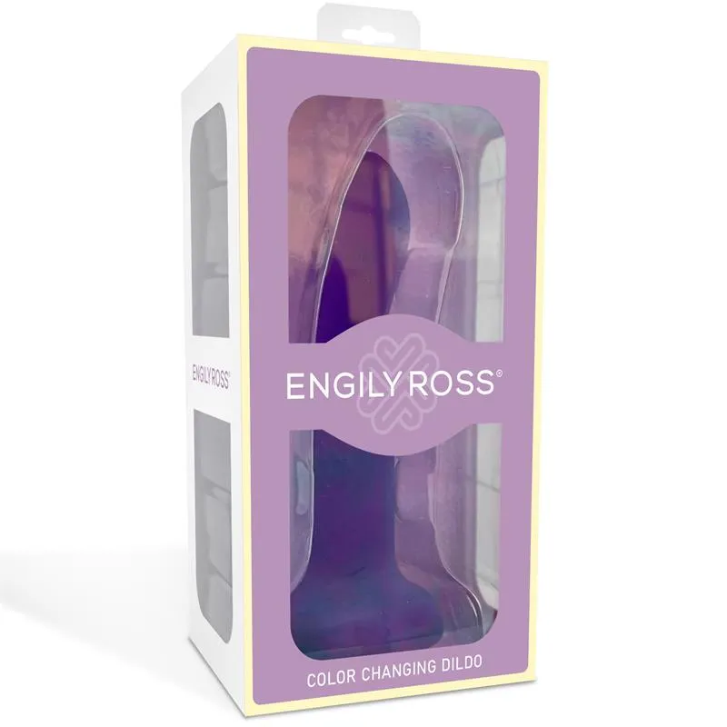 Värvi muutev dildo, lillast roosaks, 14 cm | Noks.ee