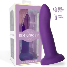 Värvi muutev dildo, lillast roosaks, 14 cm | Noks.ee