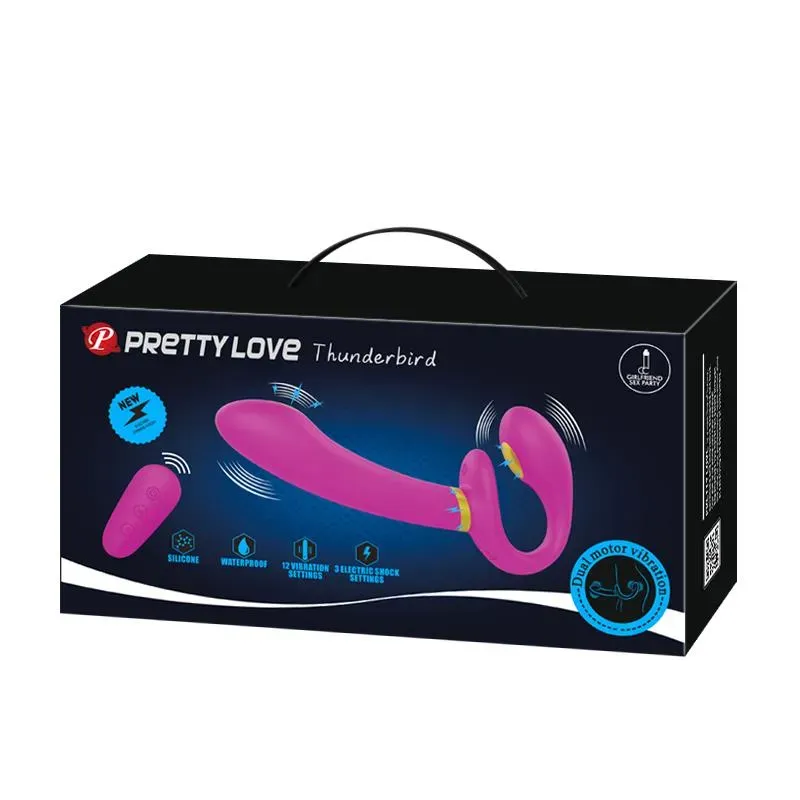 PRETTYLOVE Thunderbird безремневой страпон с пультом