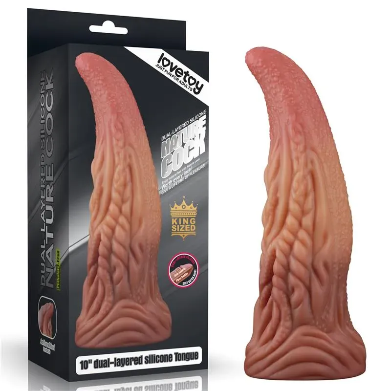 LOVETOY Dildo Tongue 10 Dual Layer фаллоимитатор