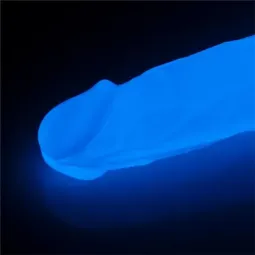 LOVETOY Lumino 7.5 helendav dildo, sinine