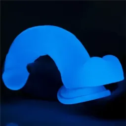 LOVETOY Lumino 7.5 helendav dildo, sinine