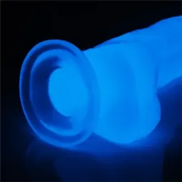 LOVETOY Lumino 7.5 helendav dildo, sinine
