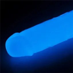 LOVETOY Lumino 8 helendav dildo, sinine