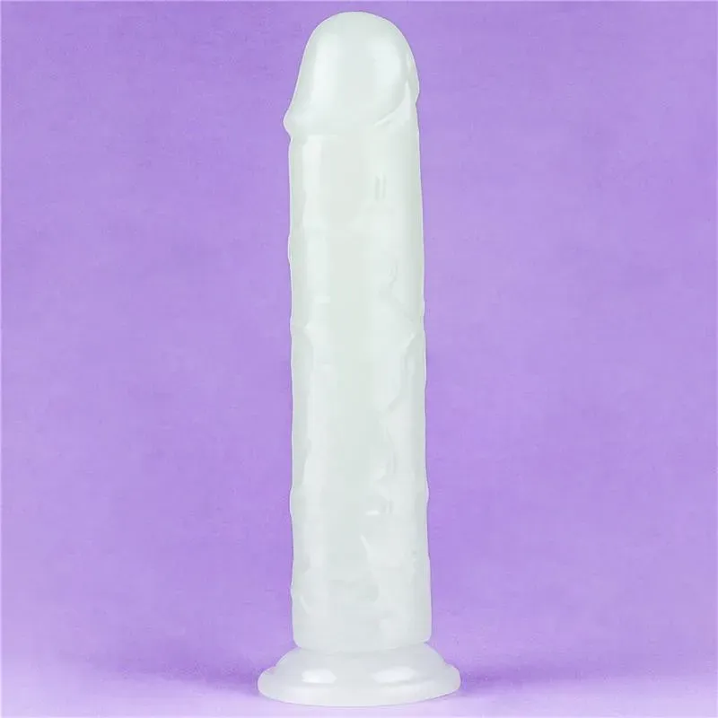 LOVETOY Lumino 8 helendav dildo, sinine