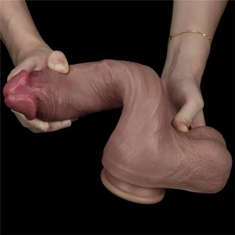 LOVETOY Dildo Nature 10.5 Dual Layer silikoondildo