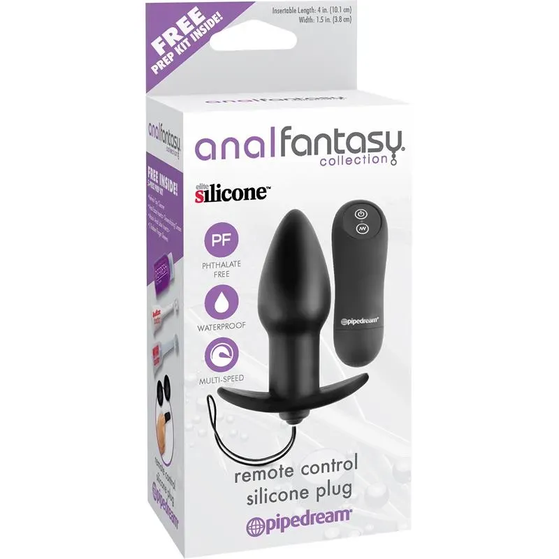 Anal Fantasy вибропробка с пультом, чёрная