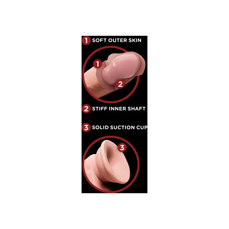 KING COCK Plus Triple Density realistlik dildo