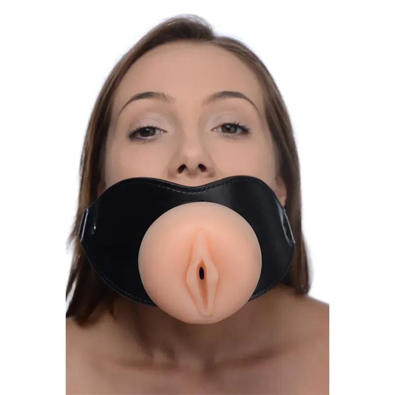 MASTER SERIES Pussy Face кляп с открытым ртом