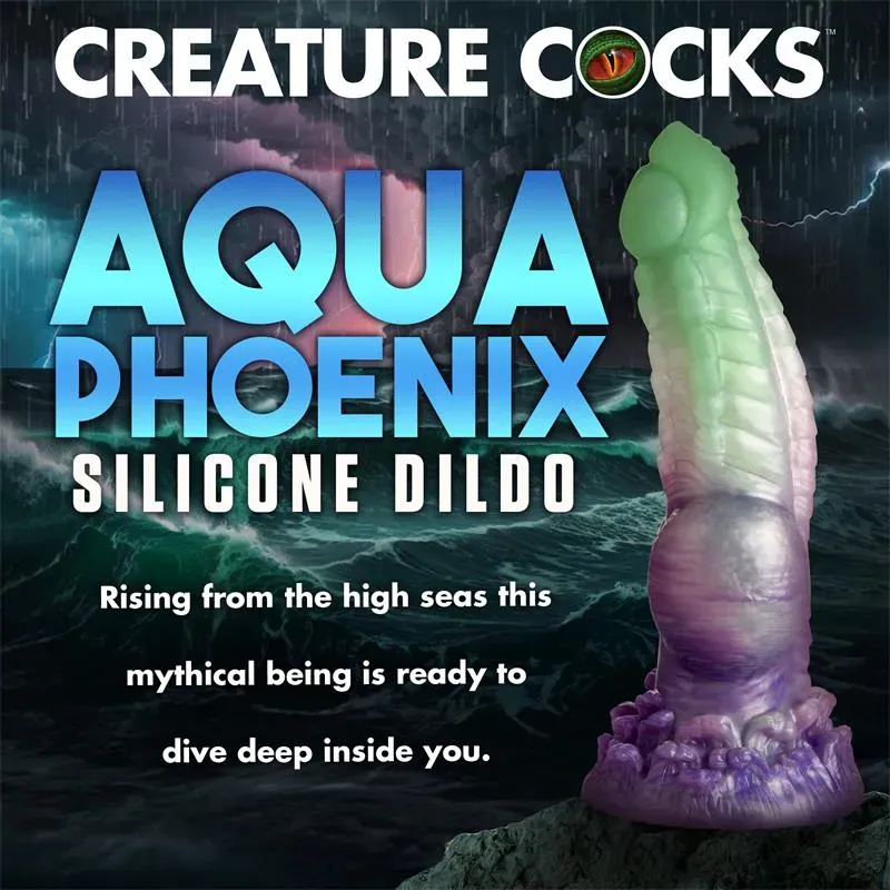 Creature Cocks Aqua Phoenix silikoondildo