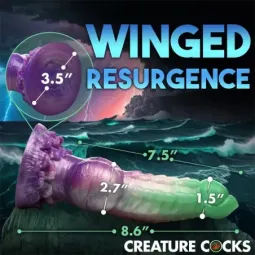 Creature Cocks Aqua Phoenix силиконовый дилдо
