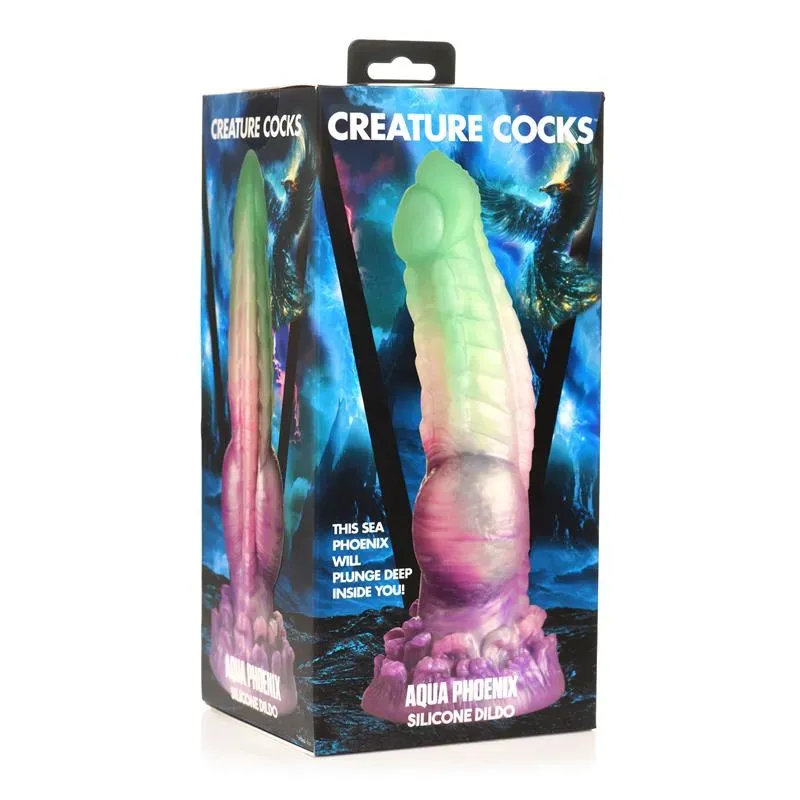 Creature Cocks Aqua Phoenix silikoondildo