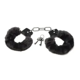 MASTER SERIES Furry Handcuffs наручники, чёрные