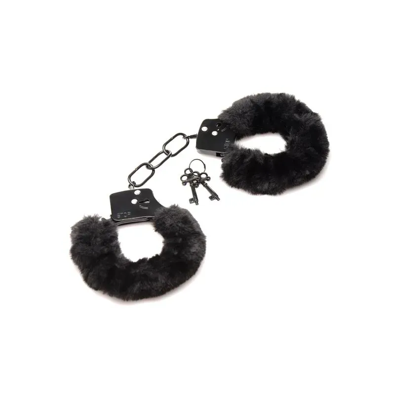 MASTER SERIES Furry Handcuffs наручники, чёрные