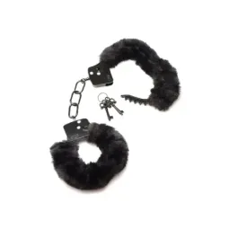 MASTER SERIES Furry Handcuffs наручники, чёрные