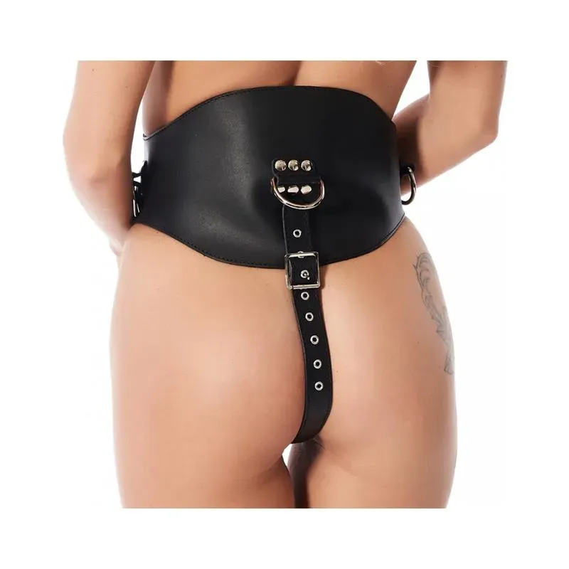 BONDAGE PLAY korsett lateksist dildoga