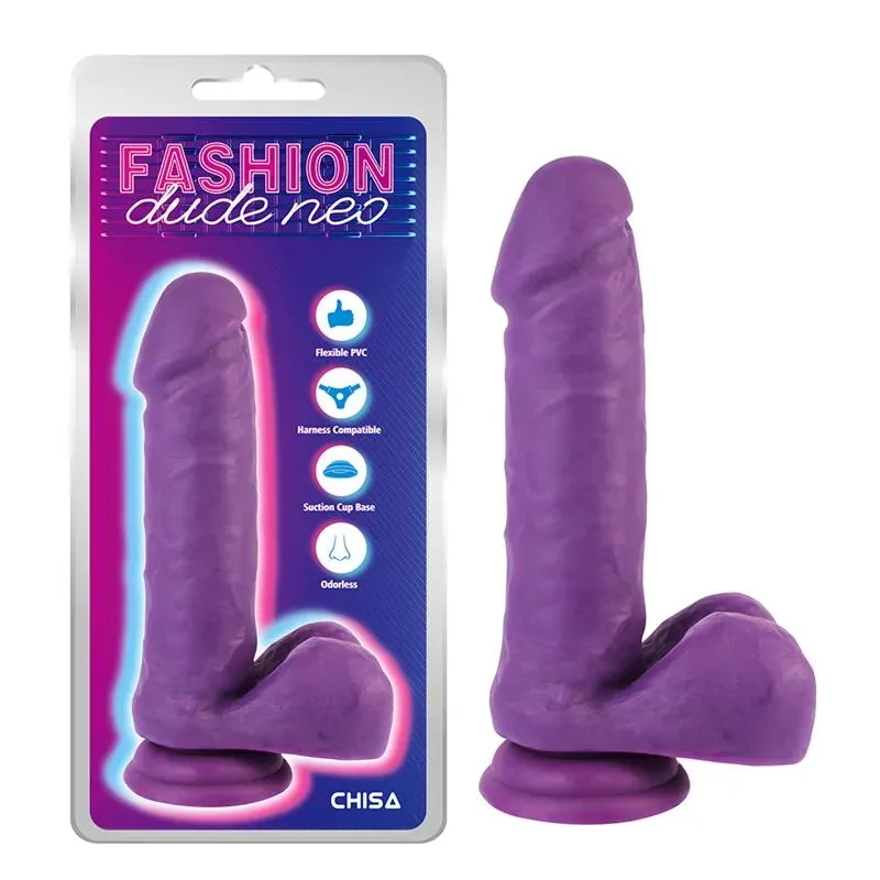 CHISA Dual Density Dildo Purple 7.6 на присоске