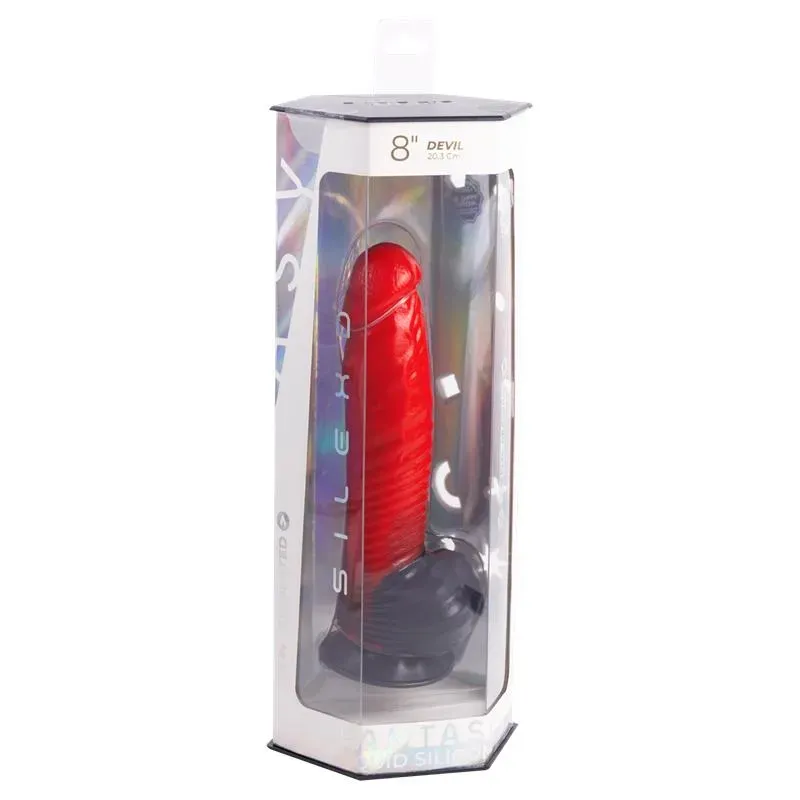 SILEXD Devil Red 8 dildo, vedelsilikoon
