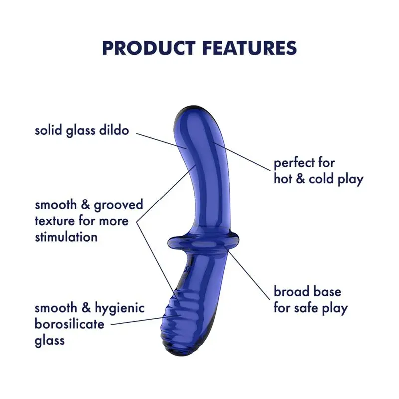 Satisfyer Double Crystal стеклянный дилдо