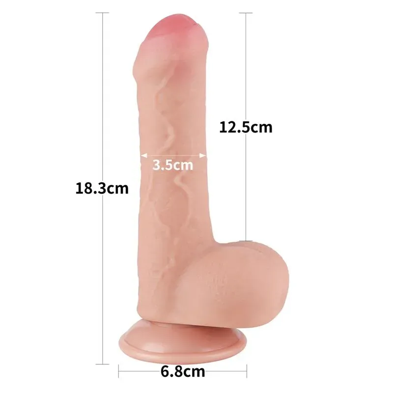 LOVETOY Sliding Skin Dual Layer Dildo 7