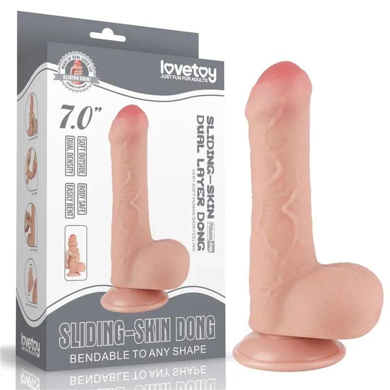 LOVETOY Sliding Skin Dual Layer Dildo 7