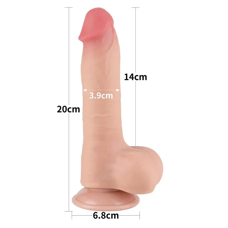 LOVETOY Sliding Skin Dual Layer realistlik dildo
