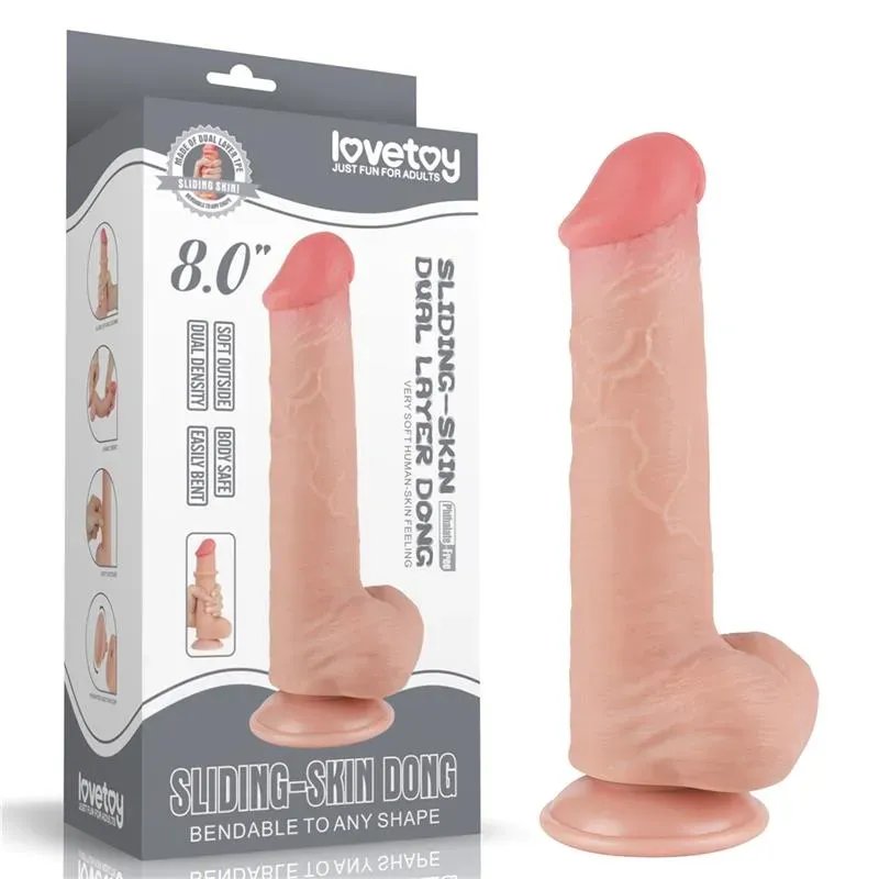 LOVETOY Sliding Skin Dual Layer realistlik dildo