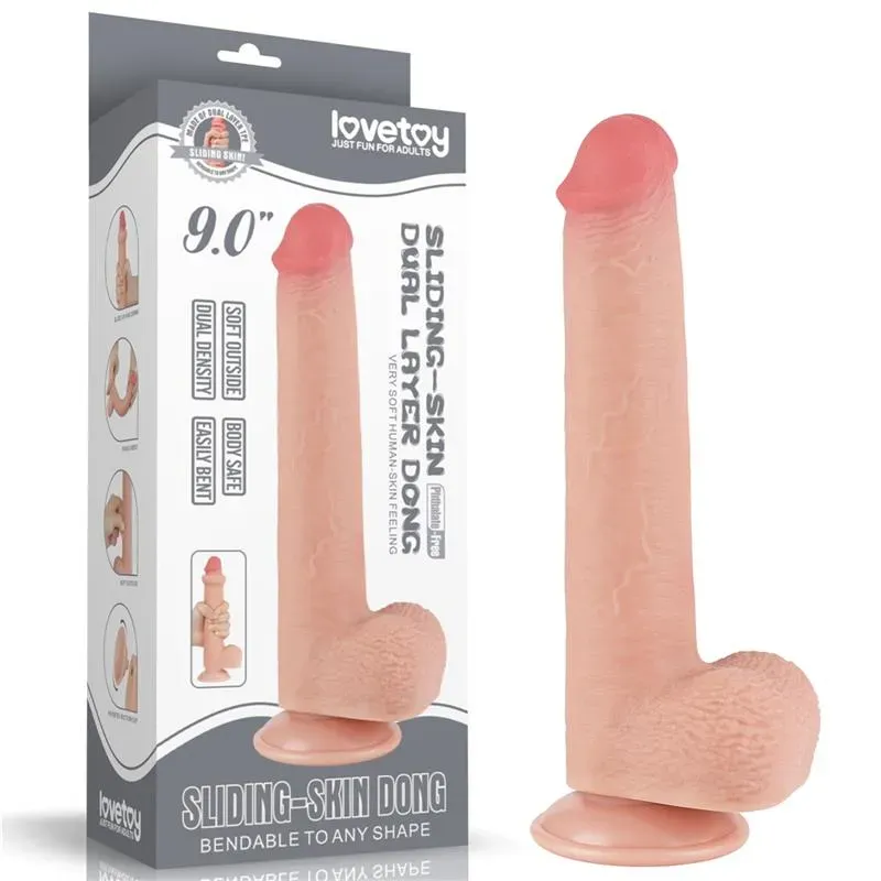 LOVETOY Sliding Skin Dual Layer realistlik dildo