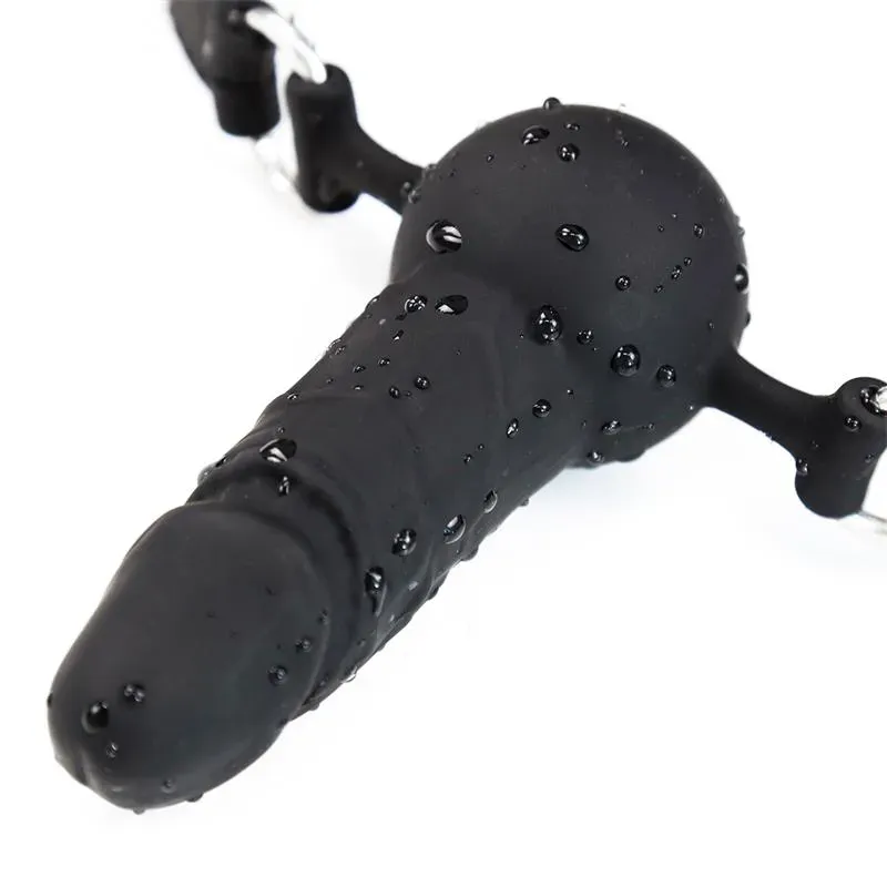 LATETOBED BDSM LINE dildoga suukorv, reguleeritav