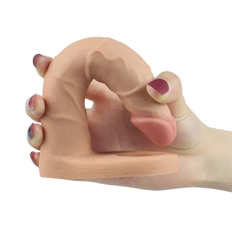 LOVETOY The Ultra Soft Double 7 dildo rihmaga