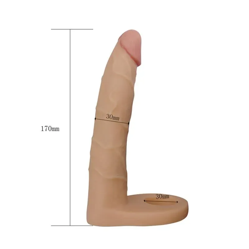 LOVETOY The Ultra Soft Double 7 dildo rihmaga