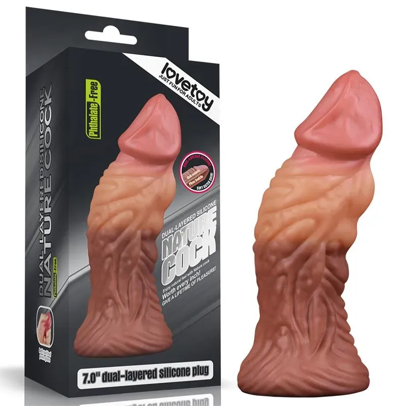 LOVETOY Nature 7 Dual Layer silikoondildo