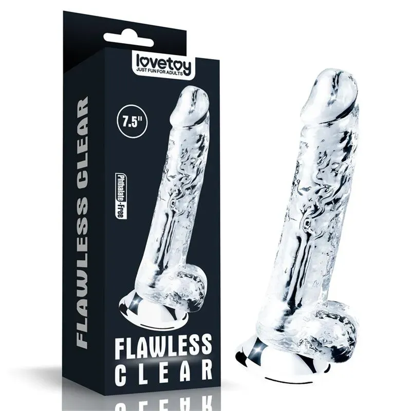 LOVETOY Flawless Clear 7.5 läbipaistev dildo