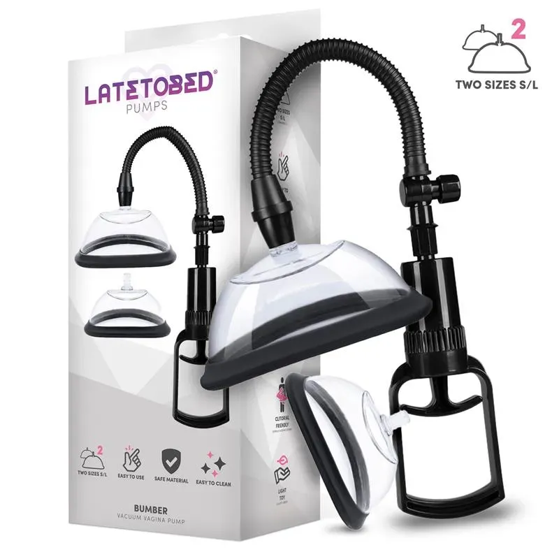 LATETOBED Bumber vaakumpump kliitorile, 2 otsikut