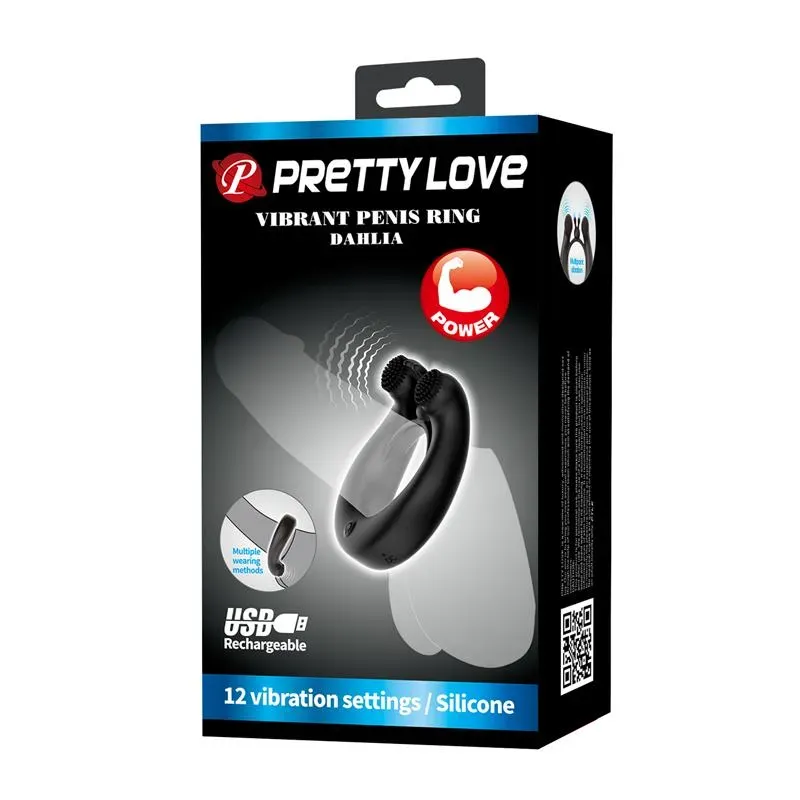 PRETTYLOVE Dhalia vibreeriv peenisrõngas