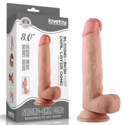 LOVETOY Sliding 8 realistlik dildo 20 cm