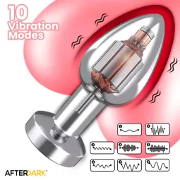 Size S - Dimpor Chrome Anal Plug with Vibration and Magnetic USB