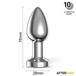 Size S - Dimpor Chrome Anal Plug with Vibration and Magnetic USB