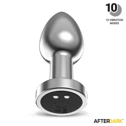 Size S - Dimpor Chrome Anal Plug with Vibration and Magnetic USB