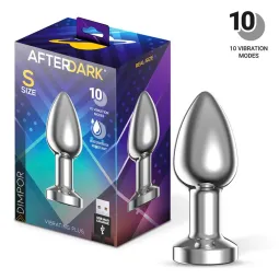 Size S - Dimpor Chrome Anal Plug with Vibration and Magnetic USB