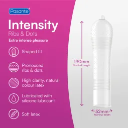 Pasante Intensity / Ribs and Dots kondoomid